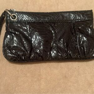 Black Textured Clutch